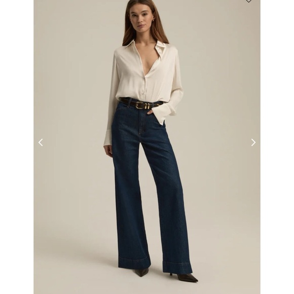 NWT Favorite Daughter Mischa High Rise Wide Leg Jeans Denim in Pepper Blue 30 - Picture 6 of 16